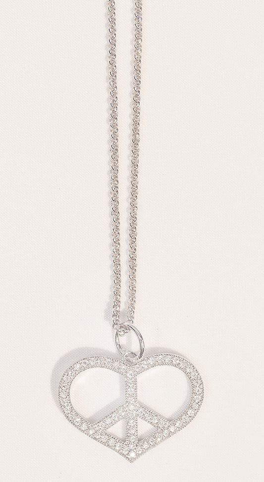 Peace & Love Heart Necklace