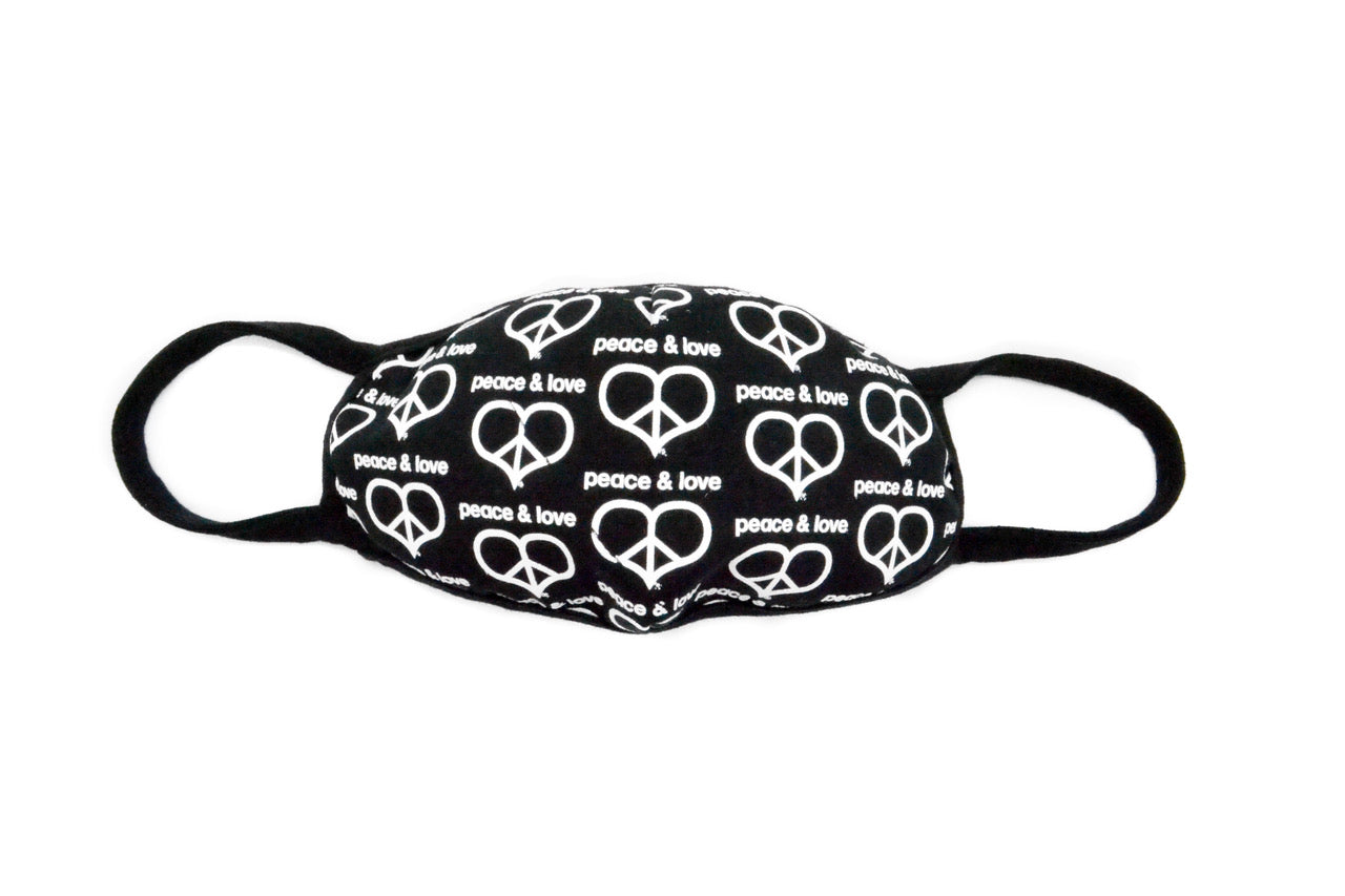 Peace & Love Logo Face Mask