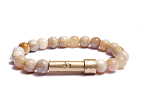 Wishbeads Coral Jade Bracelet